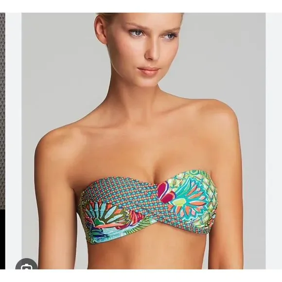 TRINA TURK ZANZIBAR BANDEAU Swimsuit Bikini SET Sz 8 Top & Sz 6 Bottom strap - Picture 3 of 10